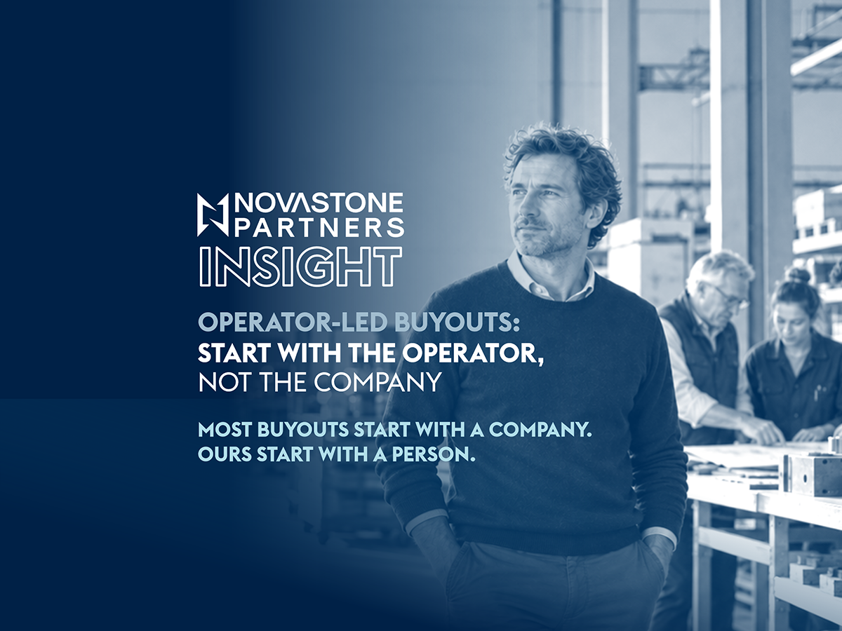 Operator-Led Buyouts-Start With the Operator, Not the Company